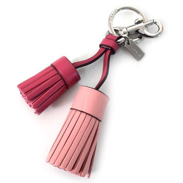 COACH（コーチ） キーホルダー レザー ダブルタッセル バッグチャーム