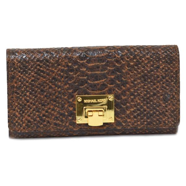 マイケルコース 長財布 MICHAEL KORS パイソン エンボスド レザー 