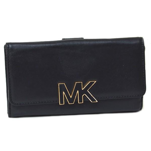 MICHAEL KORS（マイケルコース） 長財布 レザー フラップ ロゴ 長財布 