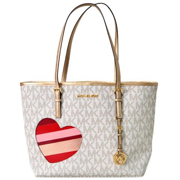 美品 ☆ MICHAEL KORS トートバッグ キャンバス ロゴ ハート 【公式通販】