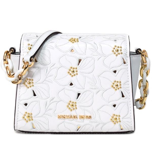 MICHAEL KORS ショルダーバッグ スタッズ ホワイト レザー MICHAEL