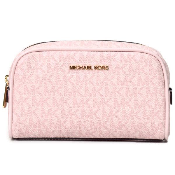 Michael Kors 化粧ポーチ ホワイト/ピンク
