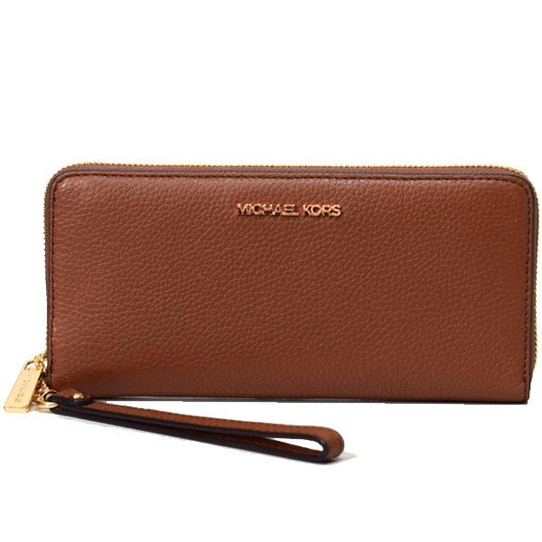 マイケルコース 長財布 MICHAEL KORS レザー アコーディオン ジップ アラウンド リストレット 長財布 ブラウン 35T7GTVE7L MICHAEL KORS（マイケルコース） 長財布 レザー アコーディオン ジップ