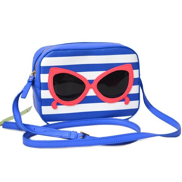 ケイトスペード バッグ katespade コーティング レザー ボーダー サングラス 斜め掛け ショルダー バッグ マルチ【訳あり】3663 kate spade NEW YORK（ケイト・スペード ニューヨーク） ケイト
