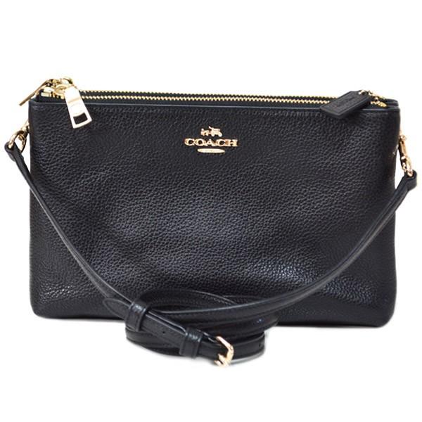 コーチ バッグ COACH ペブルド レザー ダブル ジップ クロスボディー 