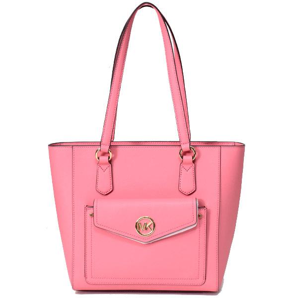 マイケルコース バッグ MICHAEL KORS サフィアーノレザー ジョーイ ロゴ ミディアム ポケット トートバッグ ティーローズ 38T1G5JT2L MICHAEL KORS（マイケルコース） バッグ サフィアーノレザー ジョーイ