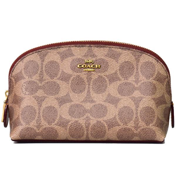 COACH（コーチ） コスメポーチ コーティングキャンバス レザー 