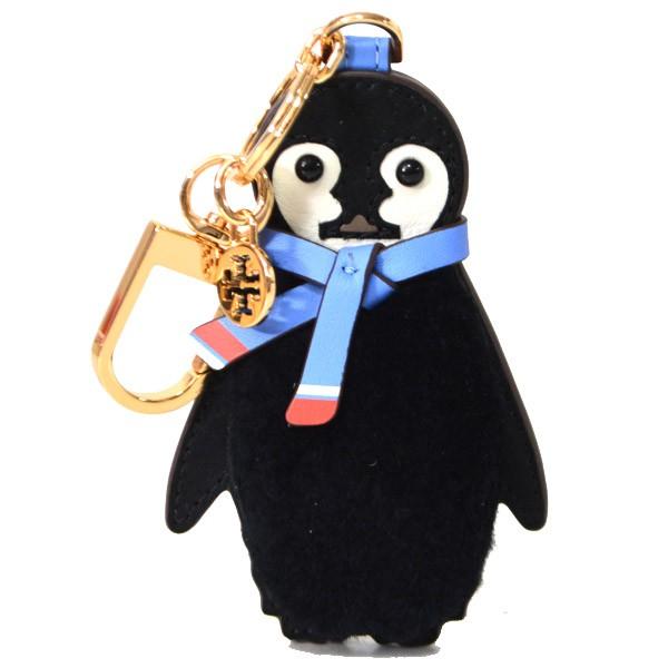 美品　トリーバーチ　ペンギン キーホルダー レザー製 約10cm TORY BURCH トリーバーチ 小物 レザー エコファー ペンギン