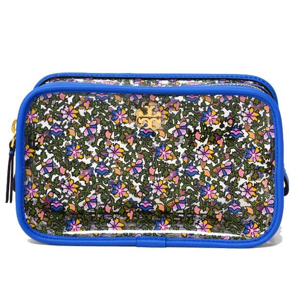 トリーバーチ 小物 Tory Burch ビニール プリンティッド フローラル 花柄 フラワー クリア スケルトン コスメポーチ 化粧ポーチ ブルーマルチ ブランド専門店 パイクストリート 通販 Yahoo ショッピング