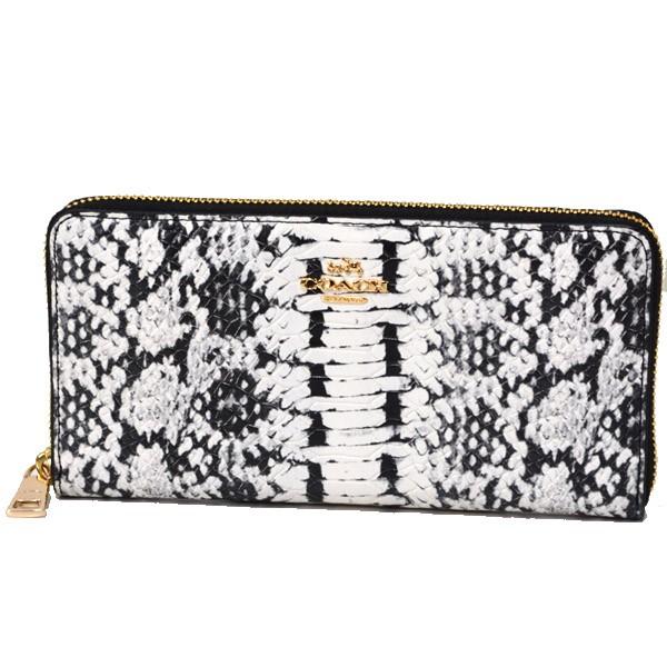 COACH（コーチ） 長財布 パイソン エンボスド レザー アコーディオン