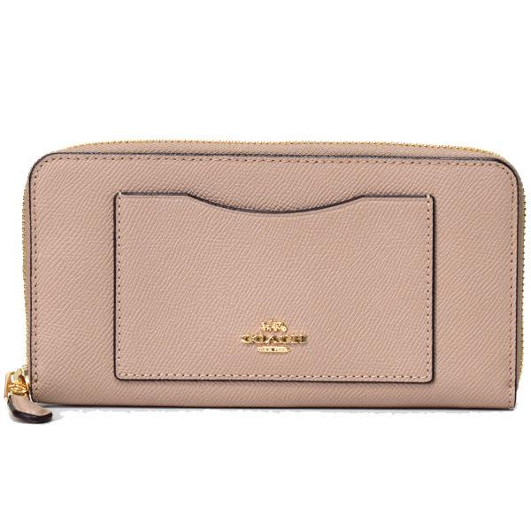 コーチ 長財布 Coach ラグジュアリー クロスグレーン レザー アコーディオン ジップ アラウンド 長財布 トープ f ブランド専門店 パイクストリート 通販 Yahoo ショッピング