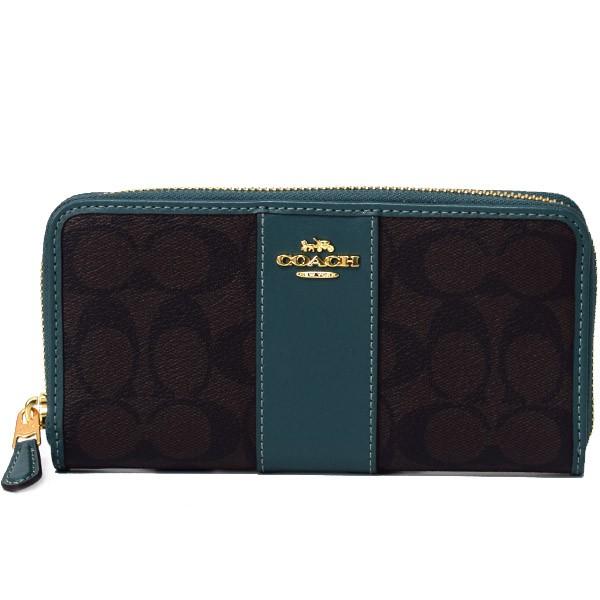 コーチ coach 長財布 シグネチャー アコーディオン フルジップ ストライプ COACH】コーチ シグネチャー ストライプ アコーディオン ジップ 長財布