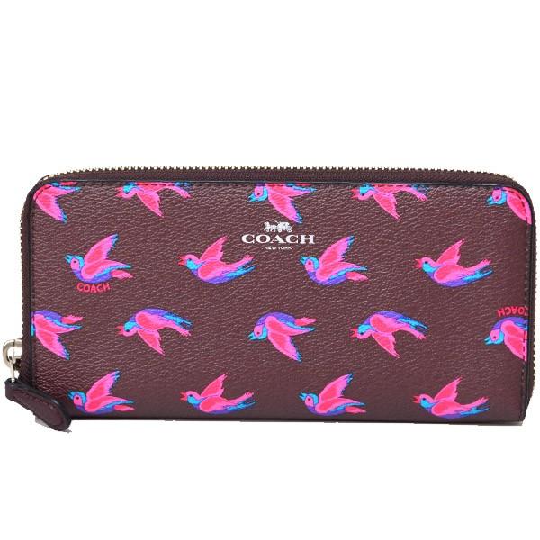 COACH コーチ 長財布 ハッピーバード コーティング レザー