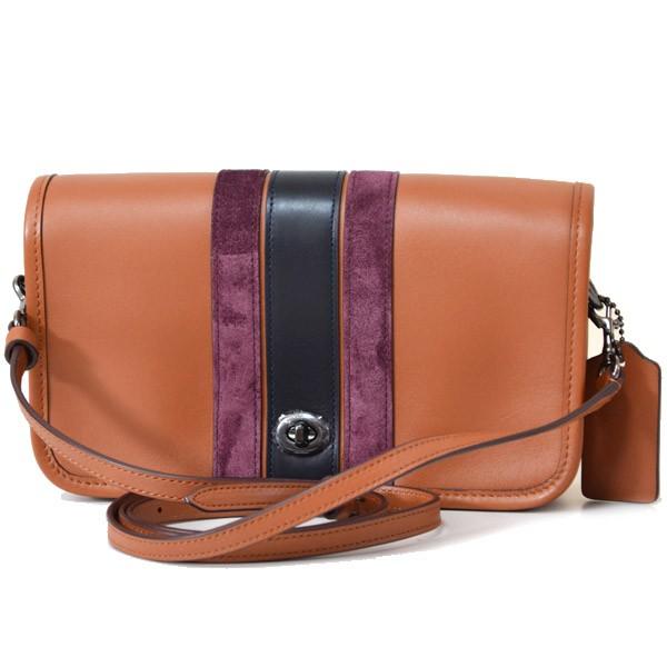 COACH（コーチ） バッグ ターンロック レザー スエード ストライプ