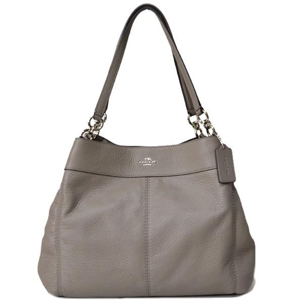 コーチ バッグ COACH ペプルド レザー ショルダー ハンドバッグ フォグ 