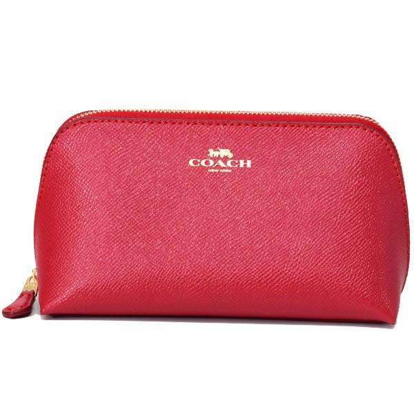 COACH（コーチ） コスメポーチ コーティング レザー コスメティック