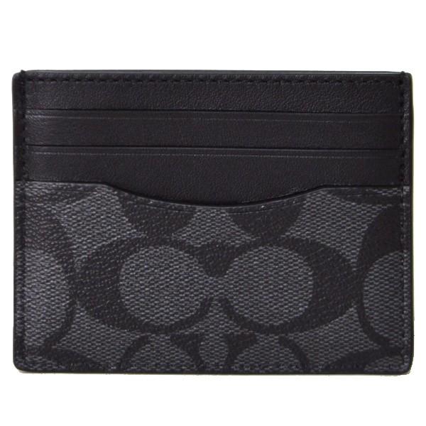 COACH コーチ カードケース メンズ コーティング レザー シグネチャー  