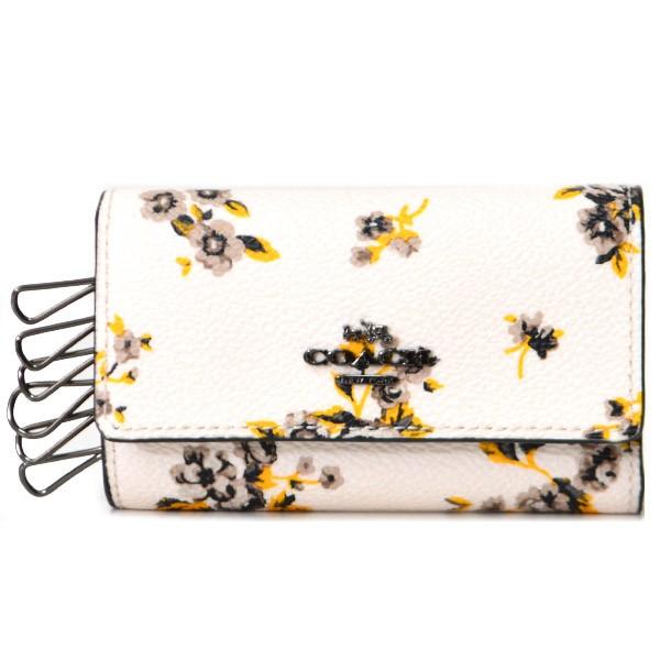COACH（コーチ） キーケース コーティング キャンパス レザー