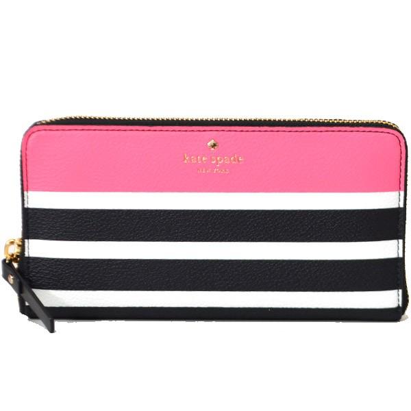 ケイトスペード 財布 katespade コーティングキャンパス レザー リボン 