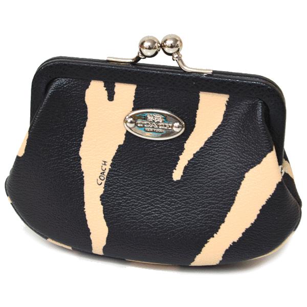COACH（コーチ） 小銭入れ ゼブラ フレームド がまぐち コインケース