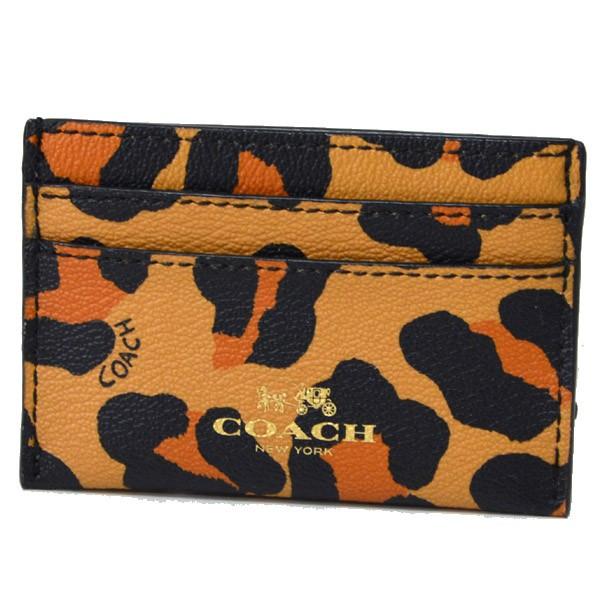 コーチ カードケース COACH レオパード オセロット ヒョウ柄 レザー