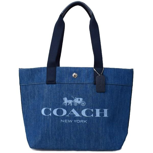 COACH（コーチ） バッグ キャンバス ペブルレザー デニム トートバッグ
