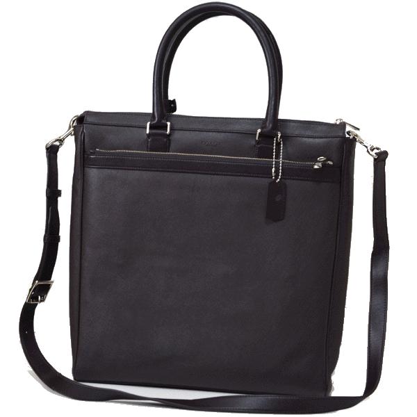【良品】コーチ ビジネスバッグ ブリーフケース レザー 2way ブラック COACH（コーチ） メンズバッグ メンズ レザー ジップ ラージ