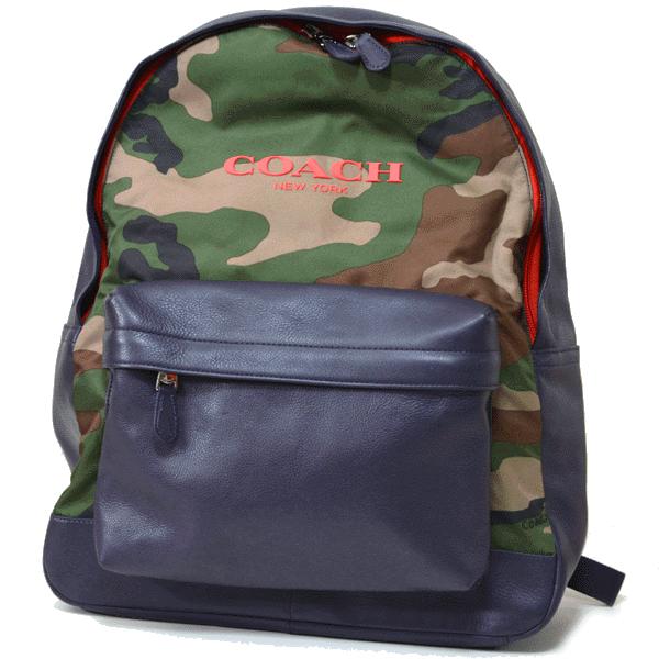 コーチ リュック バックパック カモフラ レザー F71755 ブラック COACH(コーチ) / リュック/ブラック/黒//カモフラ/f71755/バック