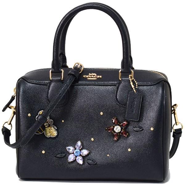 COACH コーチ バッグ クロスグレインレザー ジェムストーン 花柄 COACH コーチ バッグ クロスグレインレザー ジェムストーン 花柄