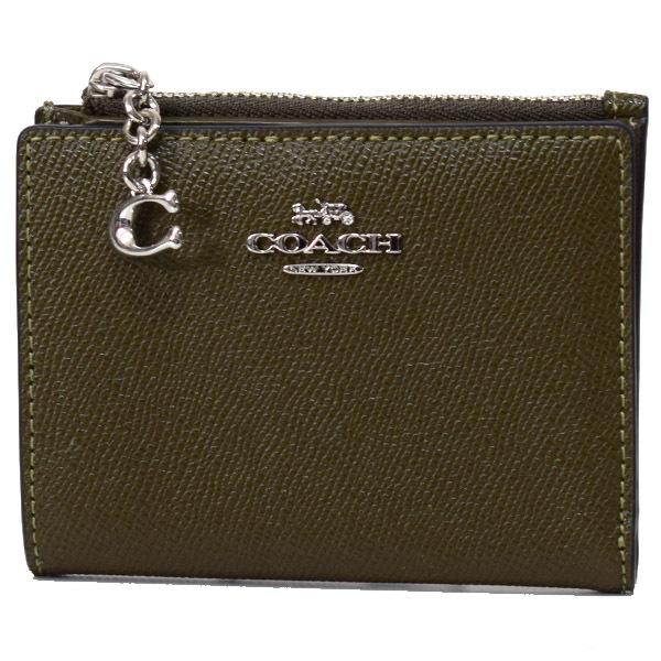 COACH コーチ 財布 クロスグレインレザー ロゴチャーム スナップ