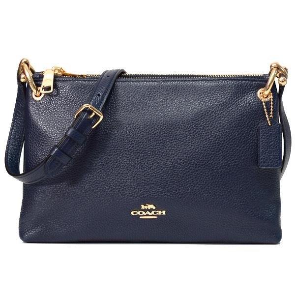 COACH コーチ バッグ ペブルレザー ミア ダブルジップ ロゴ クロス  