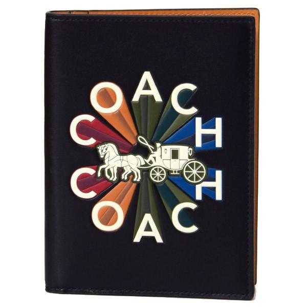 COACH（コーチ） カードケース カーフレザー ロゴ ラジアル レインボー
