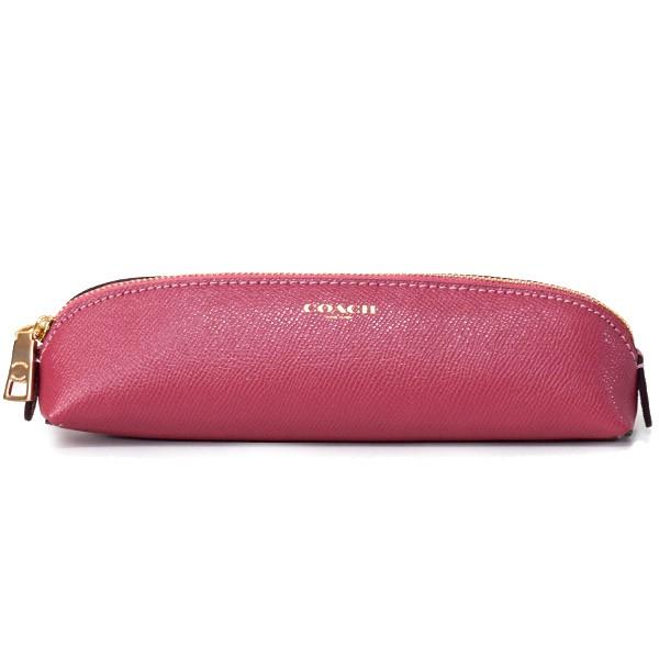 コーチ 小物 COACH ロスグレインレザー ペンシルケース ペンケース
