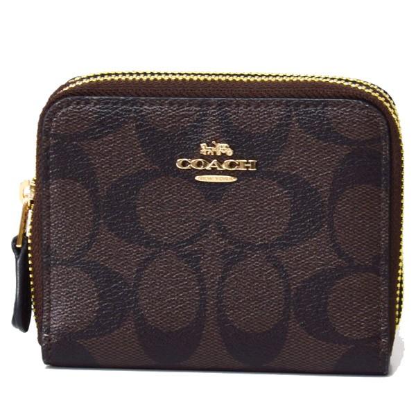 COACH 二つ折り財布 ブラウン ブラック COACH（コーチ） 財布 コーティングキャンバス レザー シグネチャー