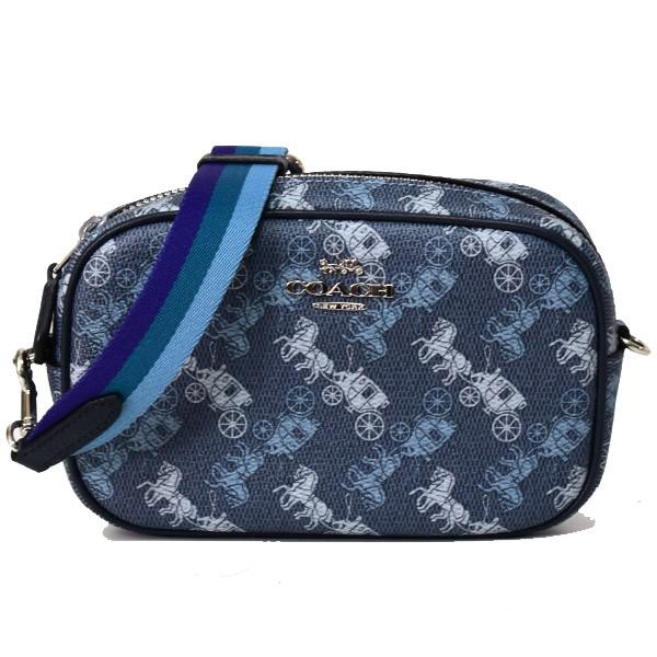 極美品◎COACH ボディバッグ ホースアンドキャリッジ レザー ネイビー コーチ(COACH)|ホース&キャリッジジェスクロスボディバッグ