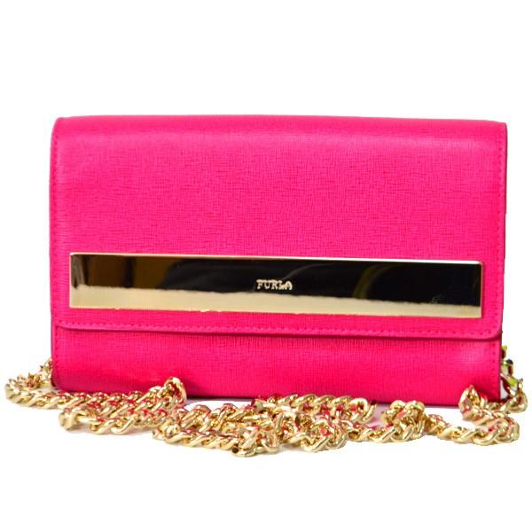 FURLA フルラ バッグ コーティング レザー チェーンショルダー