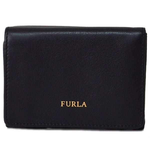【新品未使用】フルラ FURLA レザー 二折財布 コンパクトウォレット 黒 FURLA フルラ 財布 レザー コンパクト 二つ折り財布 ブラック