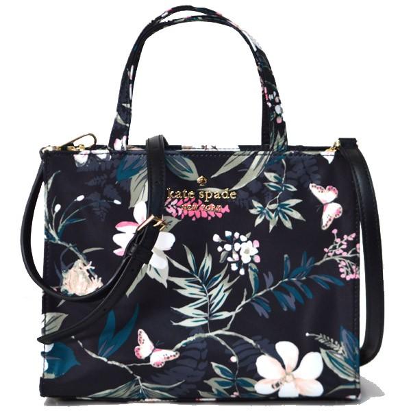 ケイトスペード バッグ katespade ナイロン ワトソン ボタニカル柄 フローラル 花柄 クロスボディ 2way ショルダー ハンドバッグ  ブラックマルチ 8816