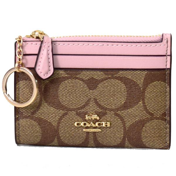 コーチ 小銭入れ COACH コーティングキャンバス スムースレザー 