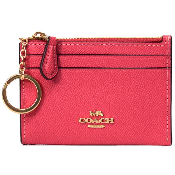 COACH（コーチ） 小銭入れ クロスグレインレザー ロゴ キーリング付き
