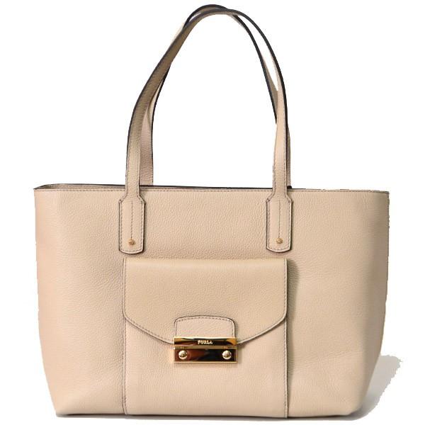 FURLA フルラ バッグ レザー ショルダー トート ハンド ベージュ