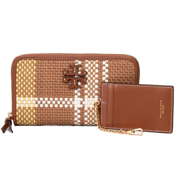 TORY BURCH トリーバーチ 長財布 レザー タータンチェック イントレ 
