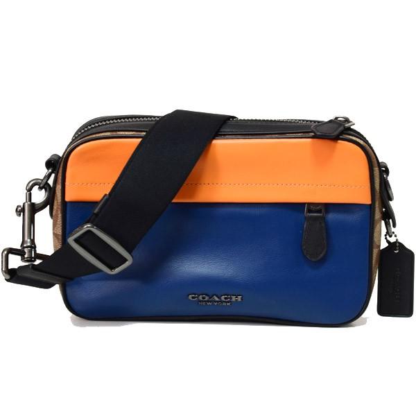 コーチ バッグ Coach メンズ スムースカーフレザー コーティングキャンバス シグネチャー 2way クラッチ ショルダーバッグ タン アドミラルマルチ 9 9 ブランド専門店 パイクストリート 通販 Yahoo ショッピング