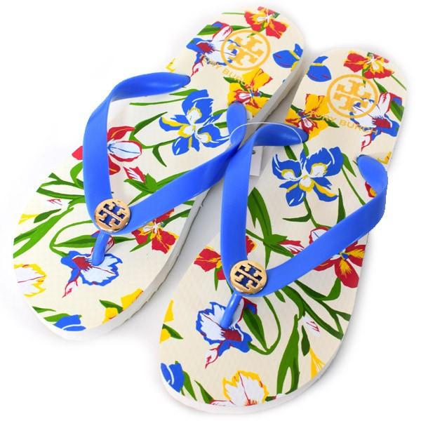 トリーバーチ 靴 TORY BURCH ラバー アイリス柄 花柄 フラワー 