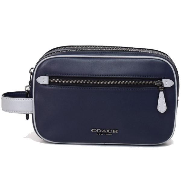 コーチ メンズバッグ Coach メンズ スムースカーフレザー リフレクティブレザー オーバーナイト キット クラッチバッグ ミッドナイトネイビーマルチ ブランド専門店 パイクストリート 通販 Yahoo ショッピング