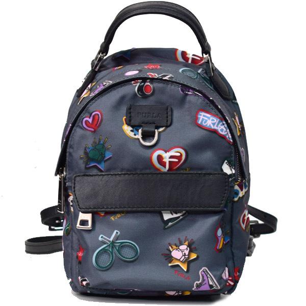 フルラ バッグ FURLA ナイロン レザー ファーヴォラ ハート アニマル 