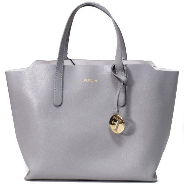 FURLA フルラ バッグ レザー サリー ロゴ S トートバッグ グレー FURLA フルラ バッグ レザー サリー ロゴ S トートバッグ グレー