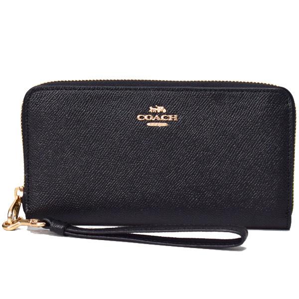 COACH（コーチ） 長財布 クロスグレインレザー ロゴ リストレット
