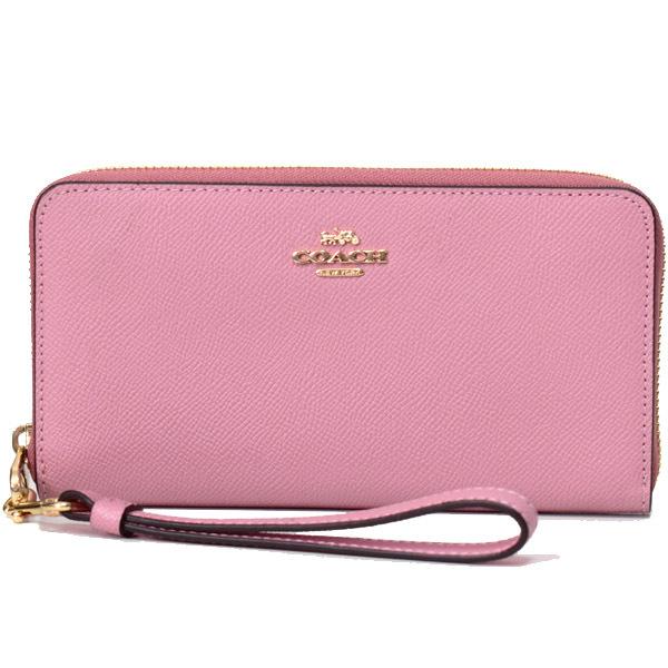 COACH コーチ 長財布 クロスグレインレザー ロゴ リストレット