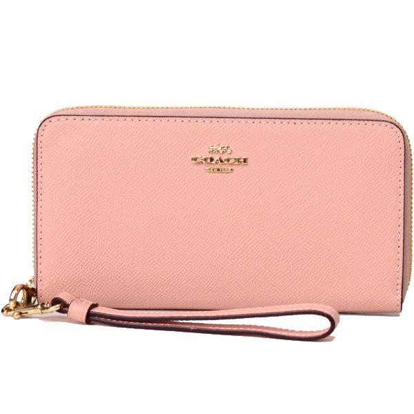 COACH コーチ 長財布 クロスグレインレザー ロゴ リストレット ロング 